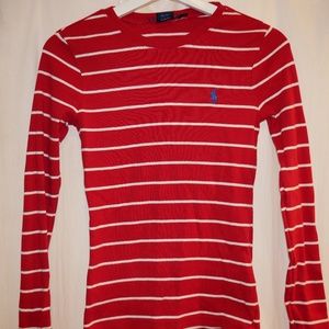 Red/White Striped Long-Sleeve Ralph Lauren Sport